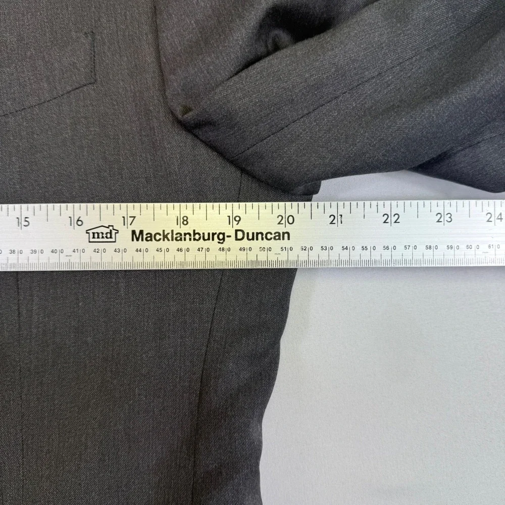 Banana Republic Blazer Men 40R Charcoal Grey Lanificio Italian Wool Tailored Fit